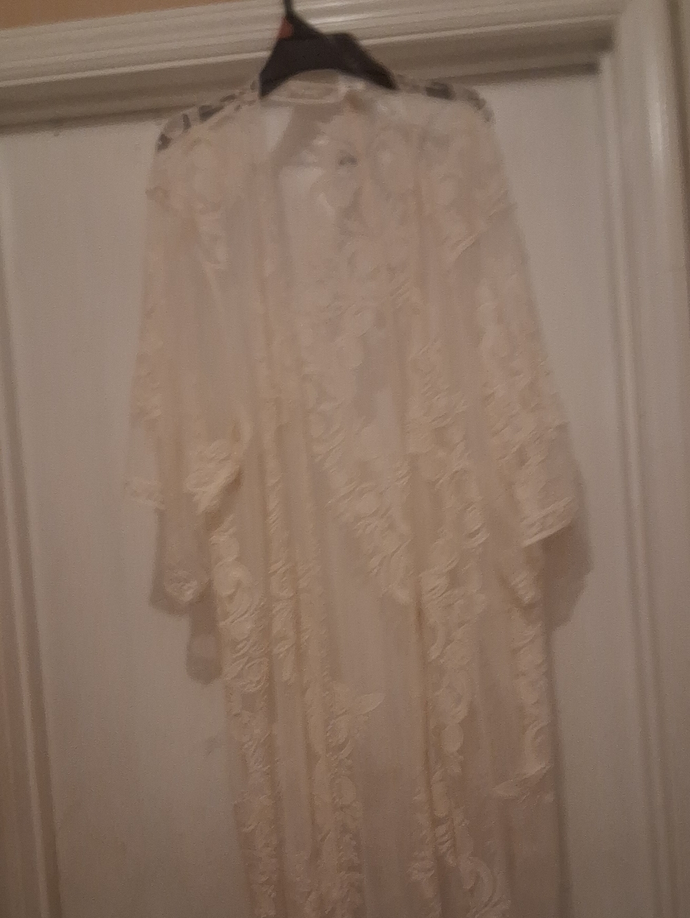 Sheer Lace Kimono  Cream - Lightweight .can be worn as a jacket or cover up